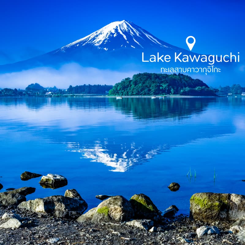 ที่เที่ยวรอบภูเขาไฟฟูจิ ทะเลสาบคาวากุจิ (Lake Kawaguchiko)