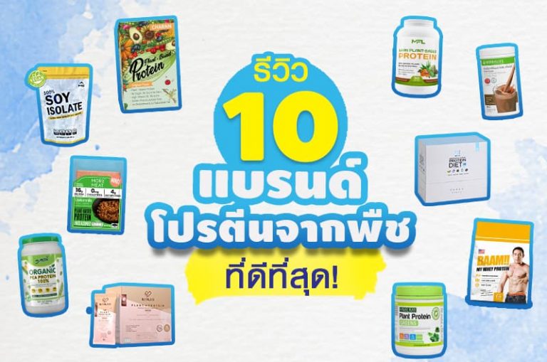 รีวิว 10 แบรนด์ โปรตีนจากพืช ที่ดีที่สุด